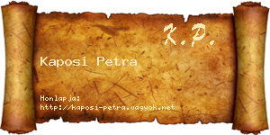 Kaposi Petra névjegykártya